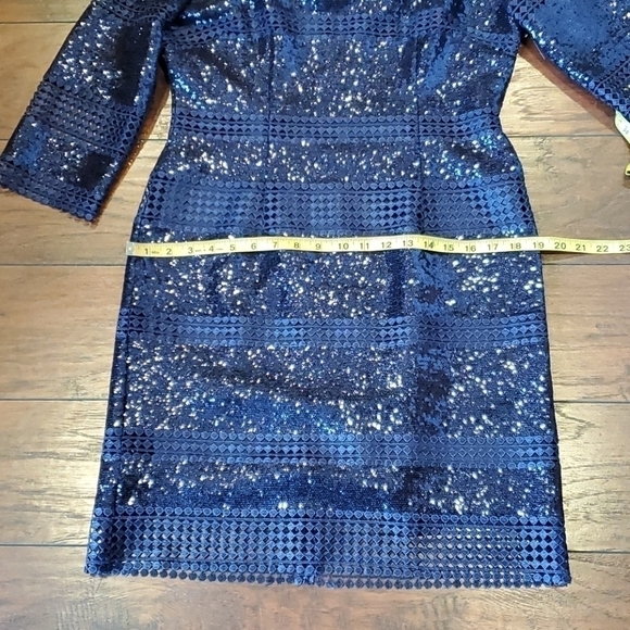 NWT Alex Marie Sequin Mesh Sheath dress - Picture 8 of 12